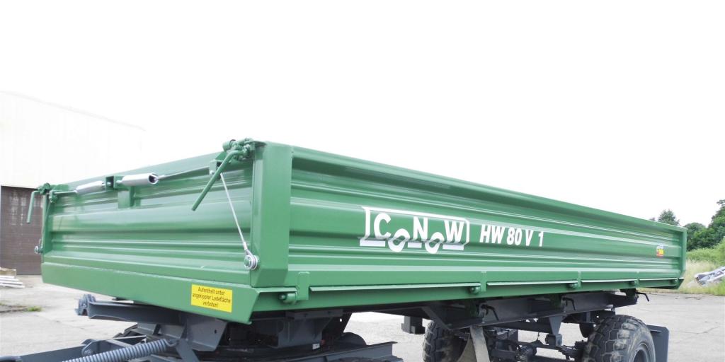 HW 80 V1, 500 mm hoch, mit Bordwandfeder über Seilrolle, Farbgebung nach RAL