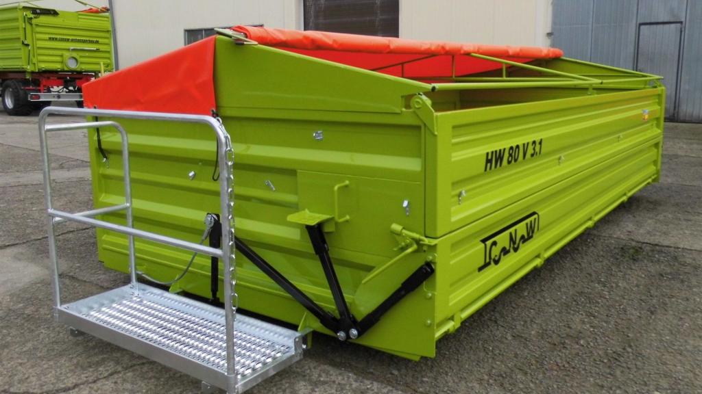 HW 80 V3.1 prof. BW, Führungselemente Kinematik, Segmente Bordwand, Rollplane, conowgrün